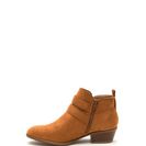 Incaltaminte Femei CheapChic Doubled Over Faux Suede Booties Whisky