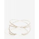 Bijuterii Femei CheapChic Double X Rhinestone Cuff Met Slvr