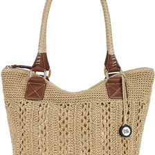 The Sak Cambria Large Tote Bamboo with Gold Metallic