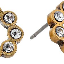 Marc Jacobs Sparkle Crystal Dot Studs Earrings Crystal/Antique Gold