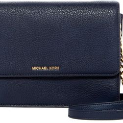 Michael Kors Large Daniela Leather Crossbody Bag ADMIRAL