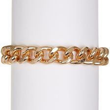 Steve Madden Stud Detailed Rolo Chain Toggle Bracelet GOLD