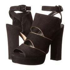 Stuart Weitzman Slits Black Suede