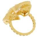 Bijuterii Femei Freida Rothman 14K Gold Plated Sterling Silver CZ Maltese Cocktail Ring - Size 5 GOLD