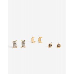 Bijuterii Femei CheapChic Celestial Crescent Moon Stud Earring Set Hematite