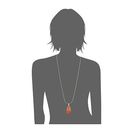 Bijuterii Femei GUESS Faceted Teardrop Stone Pendant GoldCoral