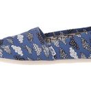 Incaltaminte Femei TOMS Print Classics Blue Canvas Cloud Print