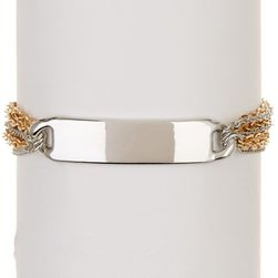 14th & Union Multi Chain ID Bracelet GOLD-RHODIUM
