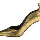 Incaltaminte Femei Delman Brie Gold Sueded Metallic