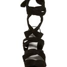 Incaltaminte Femei Jeffrey Campbell Chablis Ankle Wrap Platform Sandal Women BLACK FAUX SUEDE