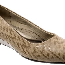 Trotters Lauren Taupe Suede Patent Leather