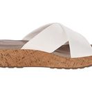 Incaltaminte Femei Rockport Land Boulevard Cross Slide Flatform Sandal White Stretch