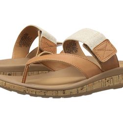 Incaltaminte Femei Rockport Weekend Casuals Keona Gore Thong Rich Tan Smooth