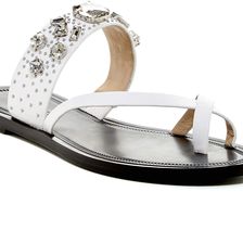 Via Spiga Gwenda Embellished Sandal WHITE