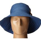 Accesorii Femei San Diego Hat Company RBM5557 Ribbon Sun Hat with Braided Fauxe Suede Snap Closure Chambray