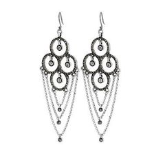 Bijuterii Femei Lucky Brand Pave Chain Dangles Earrings Silver