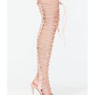Incaltaminte Femei CheapChic Glam Guru Over-the-knee Gladiator Heels Nude
