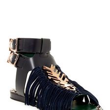 Incaltaminte Femei Ivy Kirzhner Indochine Fringe Sandal TWILIGHT-EVERGREEN