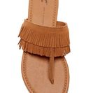 Incaltaminte Femei BC Footwear Dinky Suede Fringe Sandal TAN