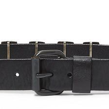 Ralph Lauren Vachetta Leather Concho Belt Black