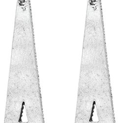 The Sak Cut Out Paddle Drop Earrings Silver