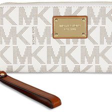 Michael Kors Jet Set Travel Continental PVC Wallet - Vanilla N/A