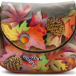 Anuschka Handbags Medium Flap-Over Convertible Fall Fiesta