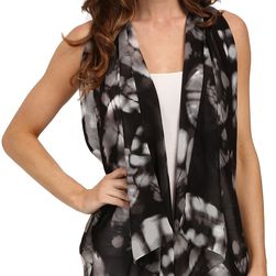 Calvin Klein Tie-Dye Convertible Scarf Vest Black