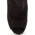 Incaltaminte Femei CheapChic Sleek Finish Heeled Peep-toe Booties Black
