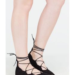 Incaltaminte Femei CheapChic Downtown Daytrip Cut-out Lace-up Flats Black
