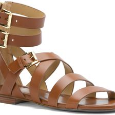 Michael Kors Jocelyn Flat Sandal Luggage Leather