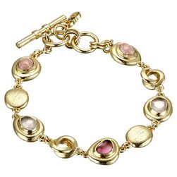 Bijuterii Femei Cole Haan Stone Line Bracelet GoldRose QuartzRhodochrositeDark Pink