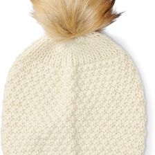 Ralph Lauren Faux-Fur Pom-Pom Hat Cream