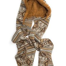 Accesorii Femei MUK LUKS Geometric Hooded Scarf Safari