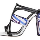 Incaltaminte Femei Oscar de la Renta Lonni 100mm Marine MikadoBlackWhite Patent Leather