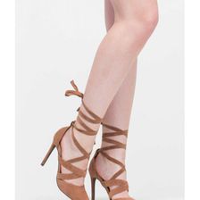 Incaltaminte Femei CheapChic Lace-up To You Faux Suede Heels Camel