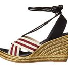 Incaltaminte Femei Marc Jacobs Dani Wedge Espadrille BordeauxWhite