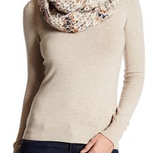 Accesorii Femei Collection Xiix Metallic Accent Knit Infinity Scarf BISCUIT