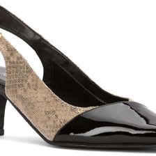 Walking Cradles Ramona Taupe/Gold Lizard Print