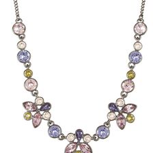 Givenchy Marquis & Round Crystal Frontal Necklace LT HEM-PURPLE MULTI