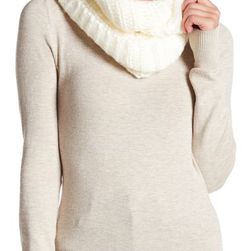 Accesorii Femei Collection Xiix Ribbed Loop Scarf POLAR WHIT