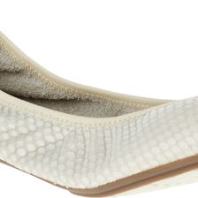 Hush Puppies Chaste Ballet Off White Embossed Leather