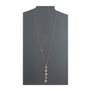 Bijuterii Femei Cole Haan Linear Stone Necklace GoldRose QuartzRhodochrositeDark Pink