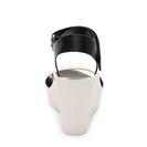 Incaltaminte Femei Charles David Camp Wedge Sandal BlackWhite