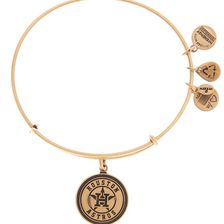 Alex and Ani Houston Astros Expandable Wire Bangle RUSSIAN GOLD