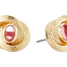 Bijuterii Femei Cole Haan Center Stone Knotted Stud Earrings GoldDark Pink
