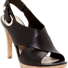 Via Spiga Onitta Leather Slingback Sandal BLACK