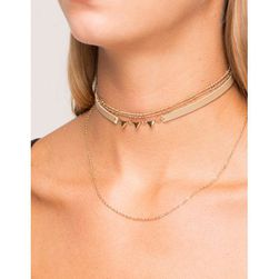 Bijuterii Femei CheapChic Triangle Chain Layer Choker TanStone