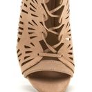 Incaltaminte Femei CheapChic Take A Peek Cut-out Lace-up Heels Almond