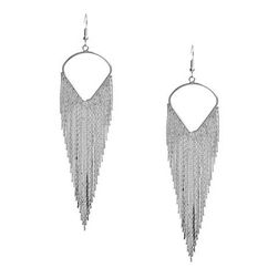 Bijuterii Femei GUESS Silver-Tone Fringe Earrings silver